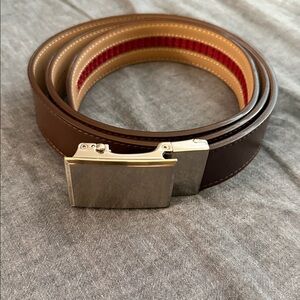 Nexbelt Genuine Leather Solid Brown No Holes Adjustable Belt